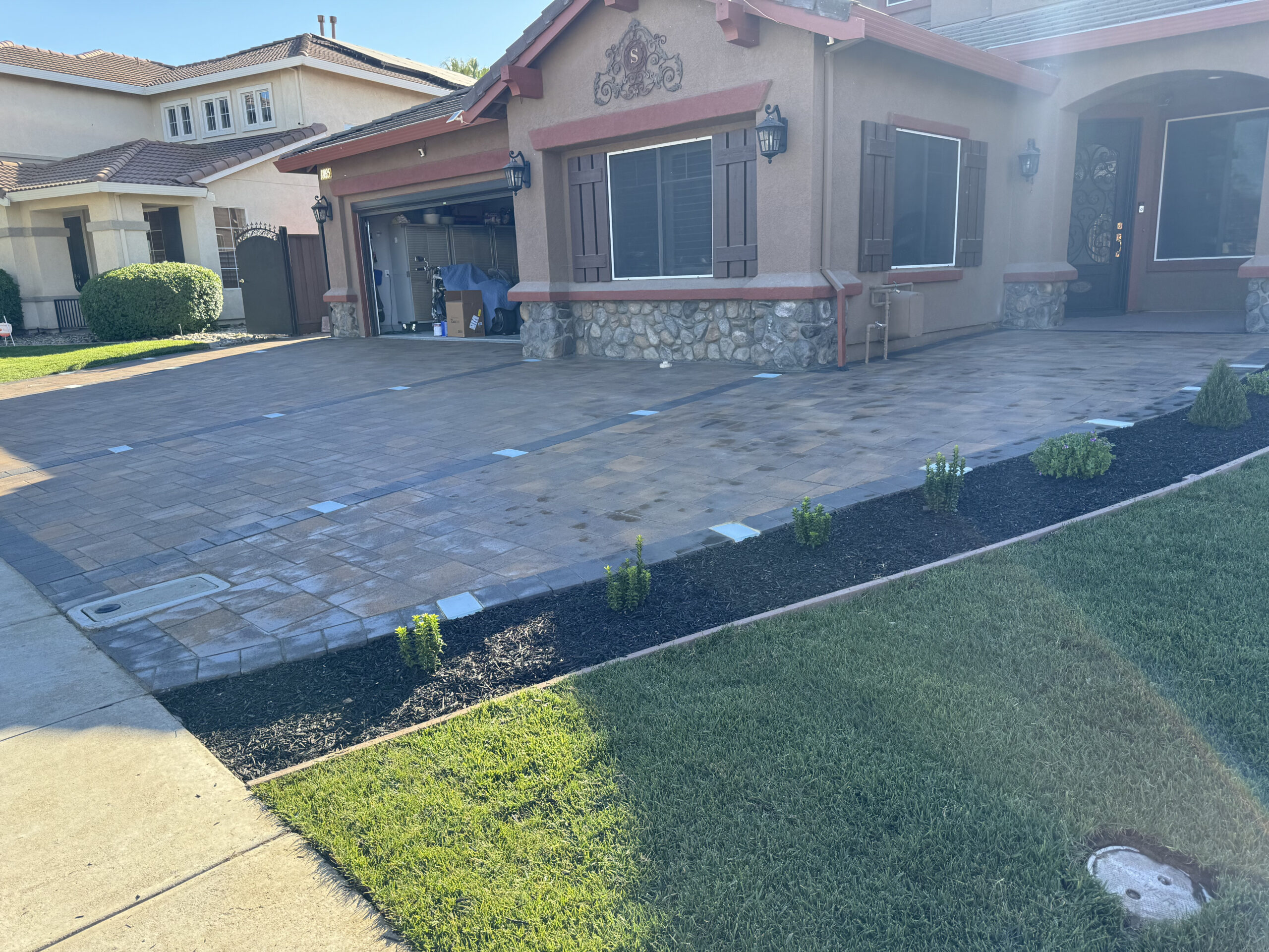 After paver driveway